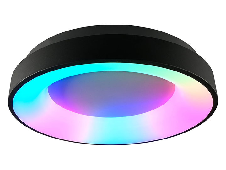Світильник світлодіодний круглий накладний EDGE-RC-72W-BLACK RGB (VLE-ERC-RGB-72B) VIDEX - зображення 2