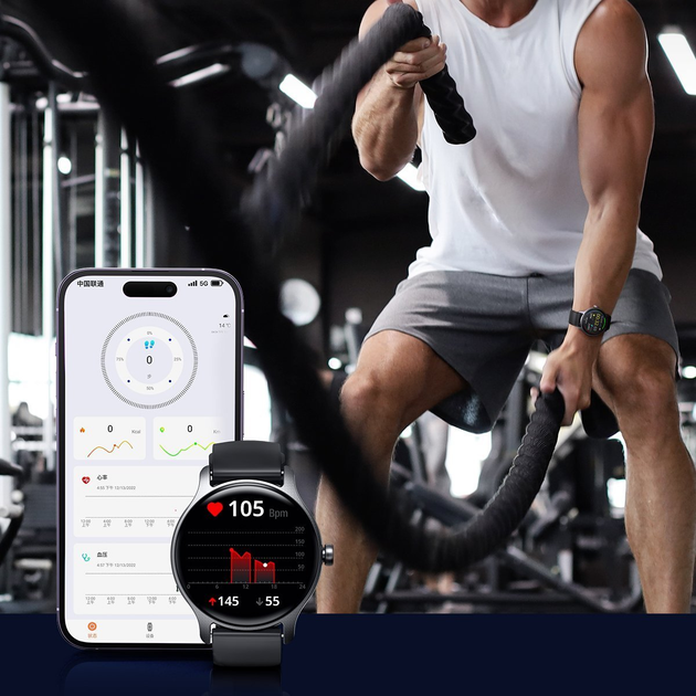 Smartwatch Joyroom Classic Series JR-FC1 Grey (6956116743826) - obraz 10