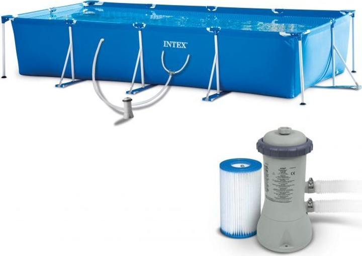Basen ogrodowy stelażowy prostokątny Intex 450 x 220 cm (6941057420622) - obraz 3