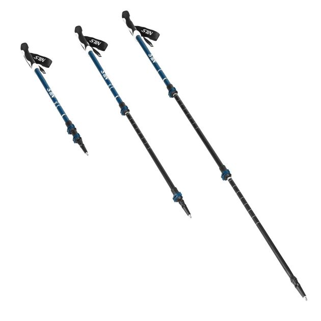Kijki trekkingowe Nils aluminiowe 6061 niebiesko-czarne TK8601 (5907695557732) - obraz 4