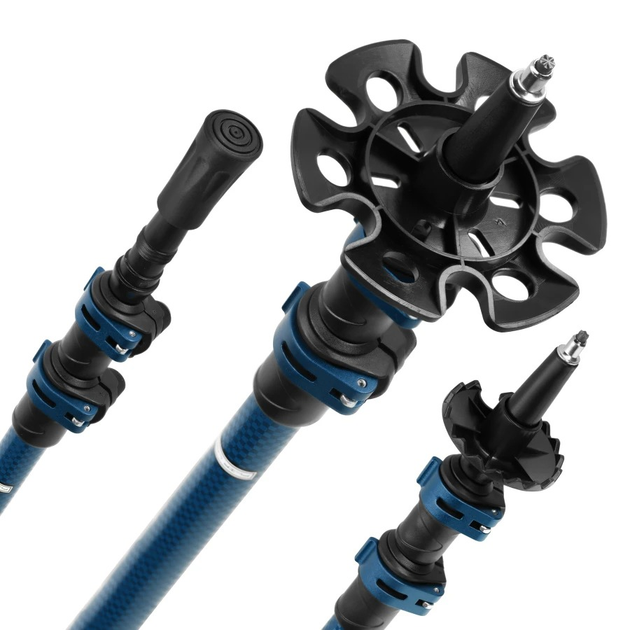Kijki trekkingowe Nils aluminiowe 6061 niebiesko-czarne TK8601 (5907695557732) - obraz 6