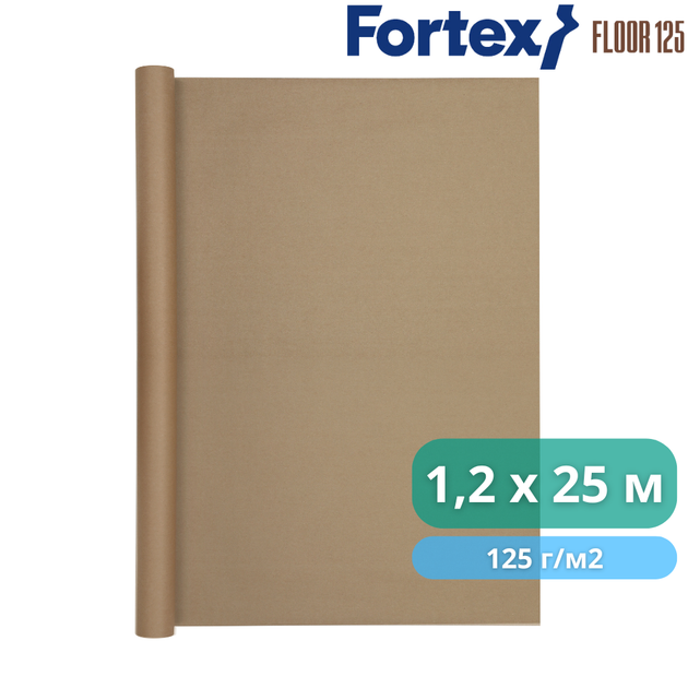 Картон малярный, защитный Fortex Floor 125 1,2х25 м, 30 м2, 125 г/м2 - изображение 3