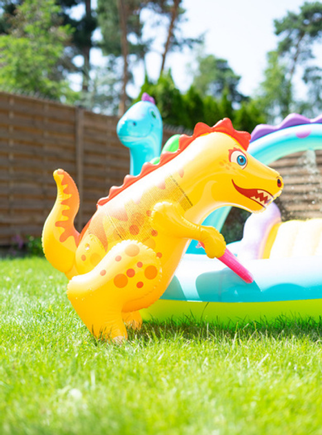 Водяний надувний ігровий центр Intex Dinoland з надувною гіркою 57135 333 x 229 x 112 см (6941057402505) - зображення 15