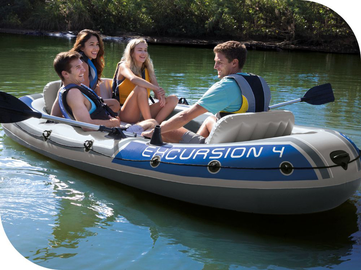 Ponton dmuchany Intex Excursion 4 68324 Szary (6941057463247) - obraz 12