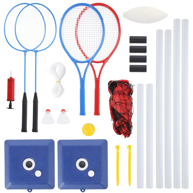 Siatka multifunkcyjna Nils 3 w 1 tenis + badminton + siatkówka NT0300 (5907695546514) - obraz 8