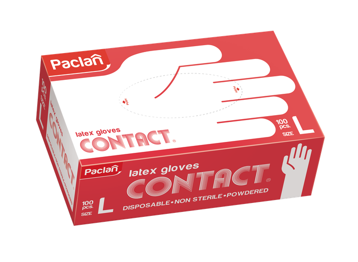 Перчатки латексные Paclan L 100 шт - Фото 1 Перчатки латексные Paclan L 100 шт - изображение 1