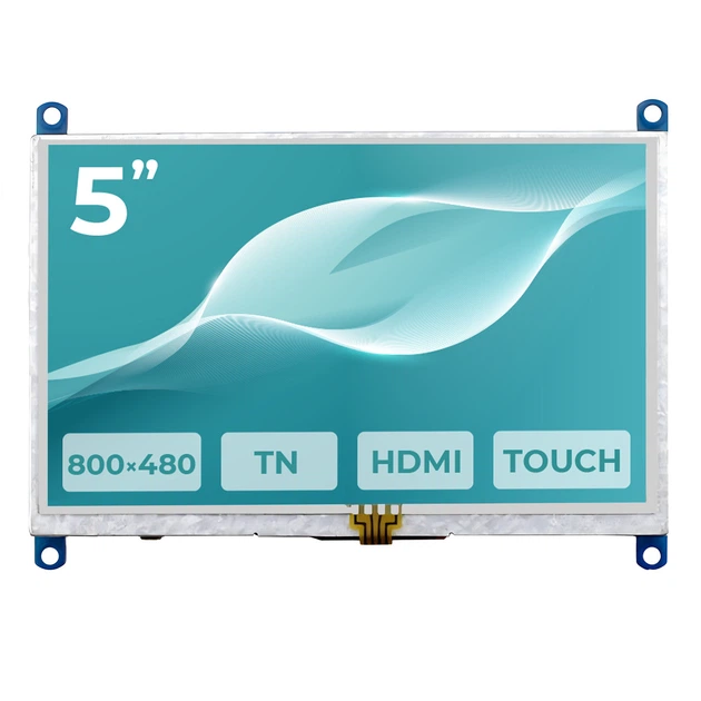 Дисплей Waveshare LCD 5” для Raspberry Pi (800×480 / HDMI / Model B) - Фото 5 Дисплей Waveshare LCD 5” для Raspberry Pi (800×480 / HDMI / Model B) - изображение 5