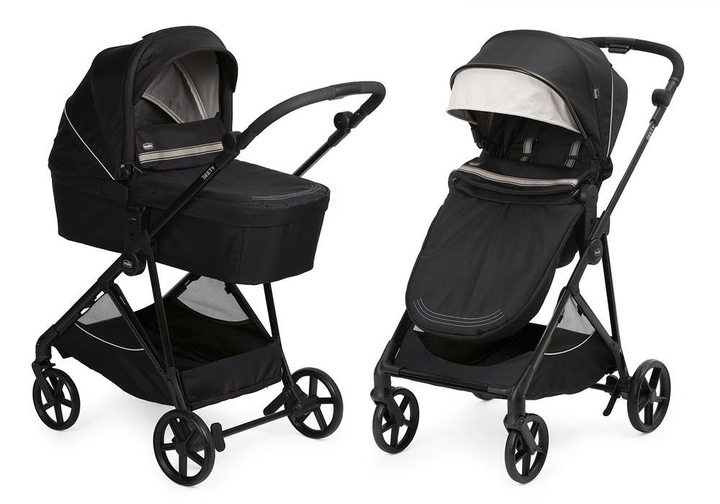 Коляска 2 в 1 Chicco Seety Черная (87097.07.01) - изображение 2