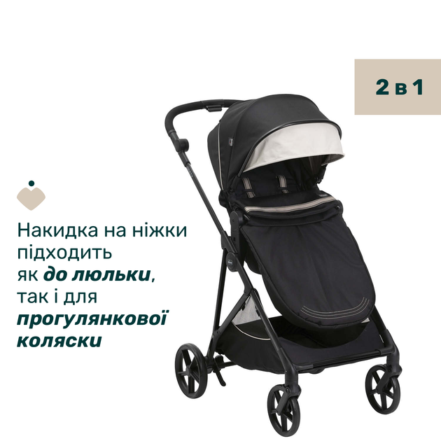 Коляска 2 в 1 Chicco Seety Черная (87097.07.01) - изображение 15
