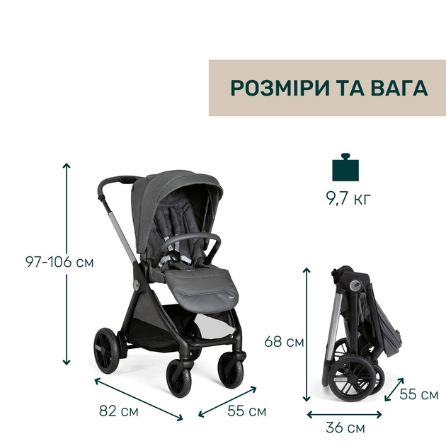 Коляска 2 в 1 Chicco Bellagio Темно-сіра (87136.45.01) - зображення 11