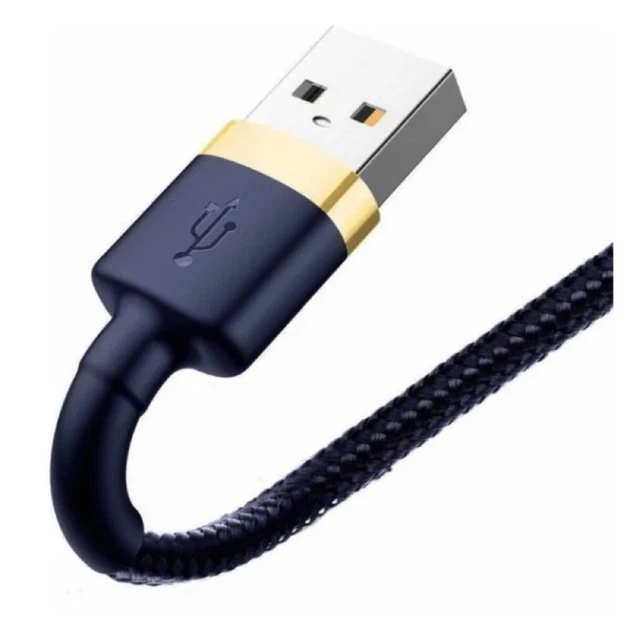 Кабель Baseus cafule Cable USB For iP 2.4A 1m Gold+Blue (CALKLF-BV3) - изображение 5