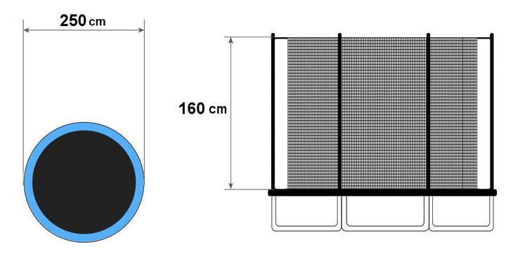 Wewnętrzna siatka do trampoliny MULTISTORE 244-250 cm (5903089061885) - obraz 6
