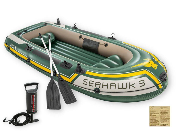 Надувний човен Intex Seahawk 3 68380 295 x 137 x 43 см Зелений (6941057403861) - зображення 3