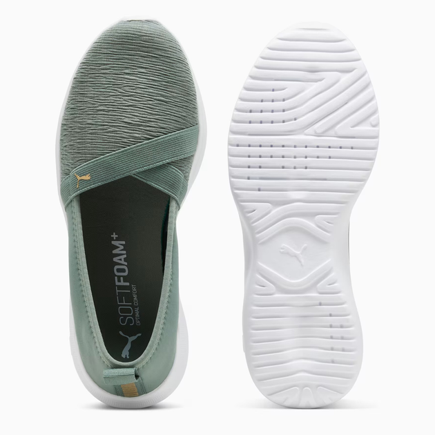 Женские слипоны Puma Adelina 36962129 37 (4UK) 23 см Eucalyptus/Gold/White (4099686091095) - изображение 4