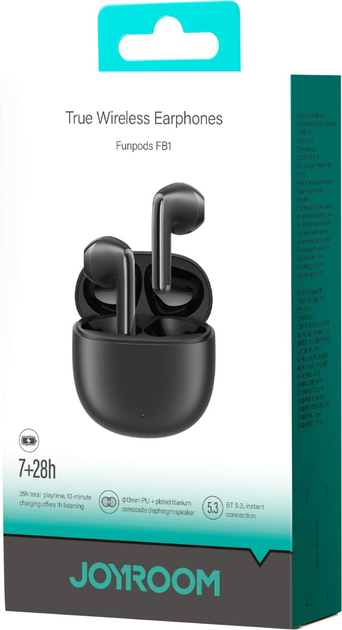Навушники JOYROOM Funpods JR-FB1 Black (6956116763091) - зображення 7
