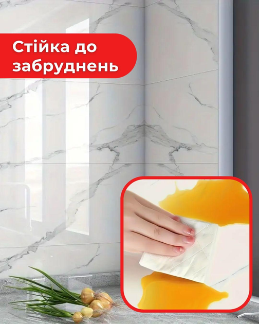 Набор самоклеящихся панелей (бело-серый мрамор) 600*300 мм FC7011 - изображение 3
