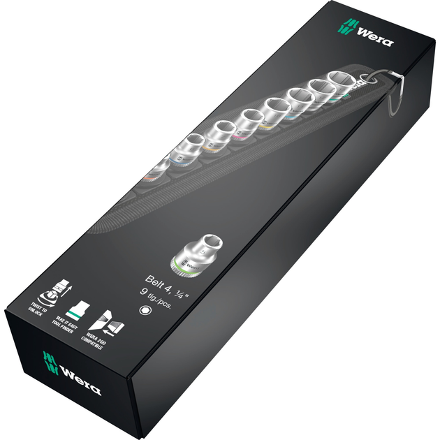 Набір торцевих головок Wera Zyklop Belt 4 9 шт (5003883001) - зображення 4