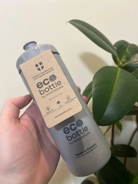 Пляшка для води SmartShake EcoBottle Squeeze 500 мл Gray (11450701) - Фото 8 Пляшка для води SmartShake EcoBottle Squeeze 500 мл Gray (11450701) - зображення 8