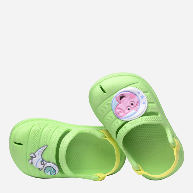 Дитячі крокси-сабо для хлопчика Havaianas 4148462.1822 23-24 (21-22BR) Салатові (7909843640059) - зображення 4