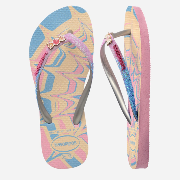 Klapki japonki dziecięce dla dziewczynki Havaianas 4146976.9321 33-34 (31-32BR) Różowe (7909989412053) - obraz 4