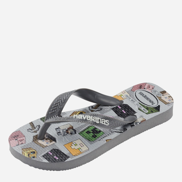 Japonki chłopięce Havaianas 4145125.5178 37-38 (35-36BR) Szare (7909989418314) - obraz 3