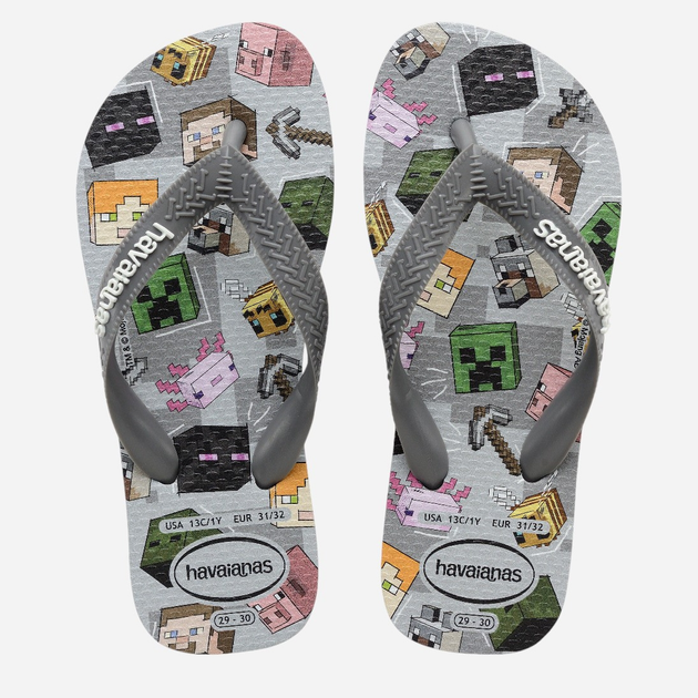 Japonki chłopięce Havaianas 4145125.5178 35-36 (33-34BR) Szare (7909989418307) - obraz 4