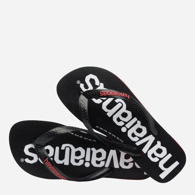 Підліткові в'єтнамки для хлопчика Havaianas 4145741.2090 39-40 (37-38BR) Чорний/Червоний (7909690336495) - зображення 3