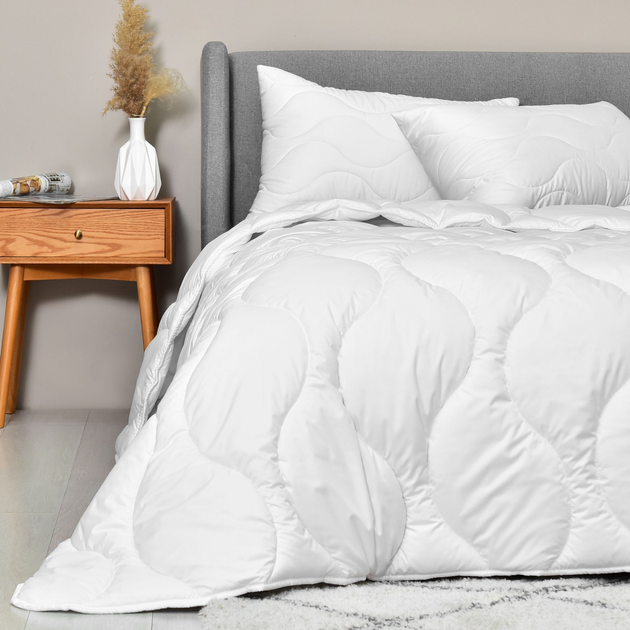Ковдра Sleepingg Dream всесезонна Полуторна 155х210 см Антиалергійне волокно Біла від Rozetka на платформі USKIDKA Акція на Ковдра Sleepingg Dream всесезонна Полуторна 155х210 см Антиалергійне волокно Біла від Rozetka