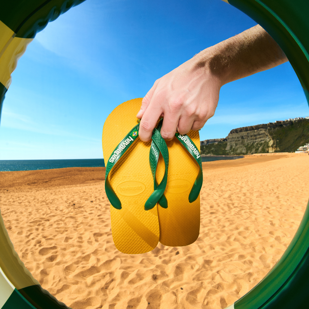 Чоловічі в'єтнамки для пляжу Havaianas 4110850.1740 45-46 (43-44BR) Жовті (7909843310525) - зображення 8