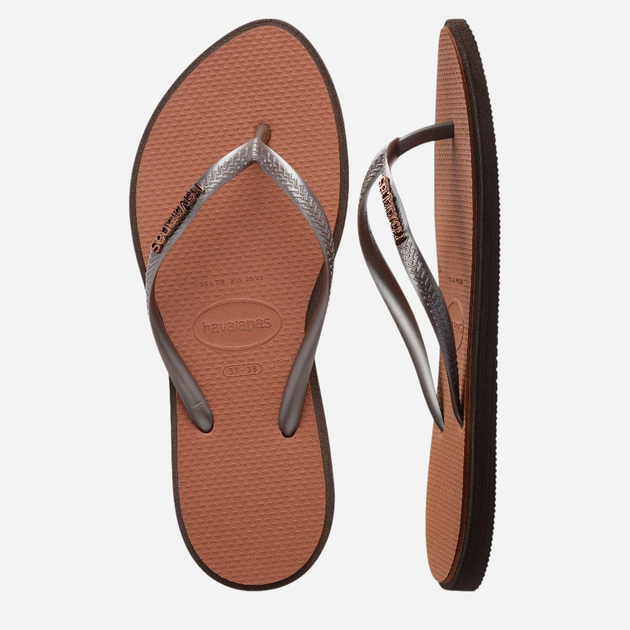Жіночі в'єтнамки для пляжу Havaianas 4149584.0727 39-40 (37-38BR) Темно-коричневі (7909989578452) - зображення 4