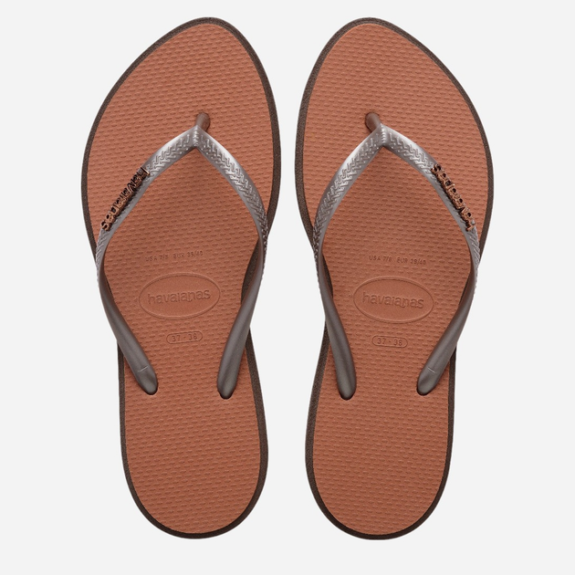 Жіночі в'єтнамки для пляжу Havaianas 4149584.0727 39-40 (37-38BR) Темно-коричневі (7909989578452) - зображення 5