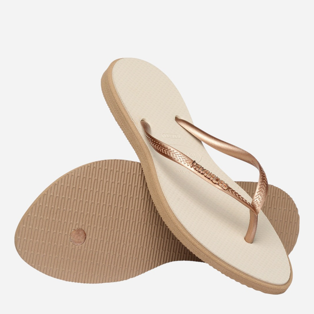 Жіночі в'єтнамки для пляжу Havaianas 4149584.6842 37-38 (35-36BR) Бежевий/Рожеве золото (7909989587010) - зображення 6