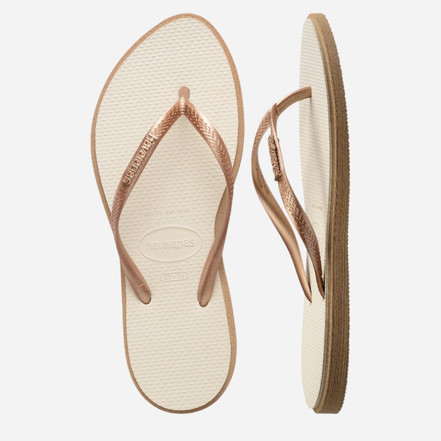Жіночі в'єтнамки для пляжу Havaianas 4149584.6842 41-42 (39-40BR) Бежевий/Рожеве золото (7909989587034) - зображення 4