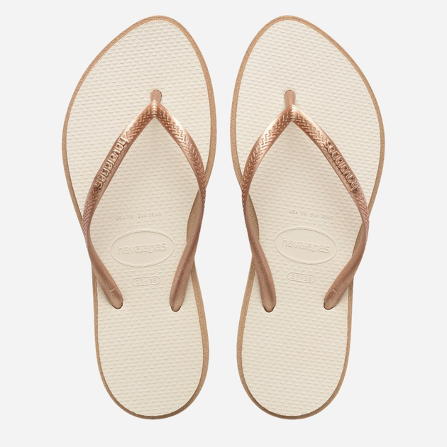 Жіночі в'єтнамки для пляжу Havaianas 4149584.6842 41-42 (39-40BR) Бежевий/Рожеве золото (7909989587034) - зображення 5