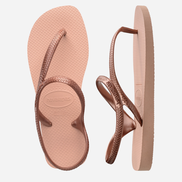 Sandały damskie japonki Havaianas 4000039.3606 41-42 (39-40BR) Bladoróżowy/Złoty (7893249494425) - obraz 6