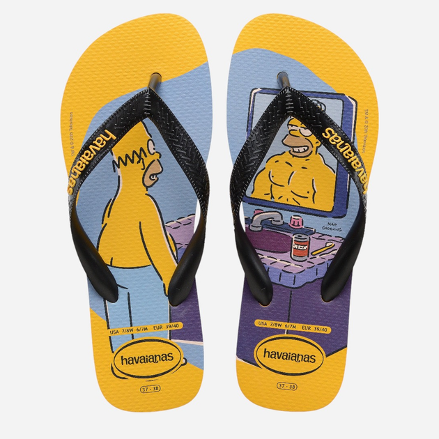 Чоловічі в'єтнамки для пляжу Havaianas 4137889.1740 45-46 (43-44BR) Жовті (7909989480090) - зображення 5