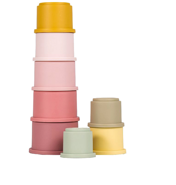 Piramidka Little Dutch Stacking Cups z kubeczków Różowa 2008003 (8712051097343) - obraz 4