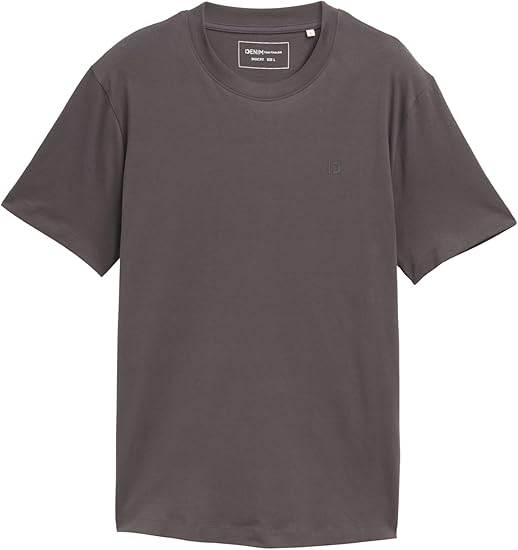Футболка Tom Tailor Men's Denim Slim Fit T-Shirt L Темно-сірий 1037655-11587 - изображение 4