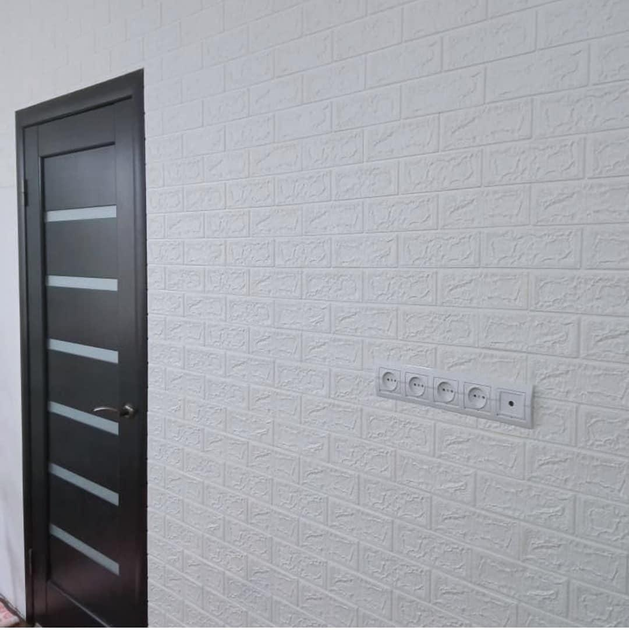 3D панель самоклеящаяся StickerWall под кирпич 770х700х3 мм белая - изображение 13