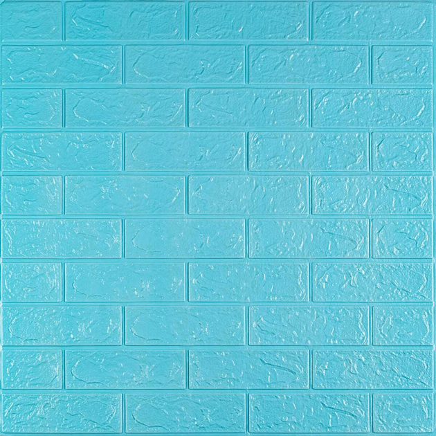 Декоративная 3D панель Sticker Wall самоклейка под кирпич Бирюза 700х770х3мм (002-3) SW-00000573 - изображение 1