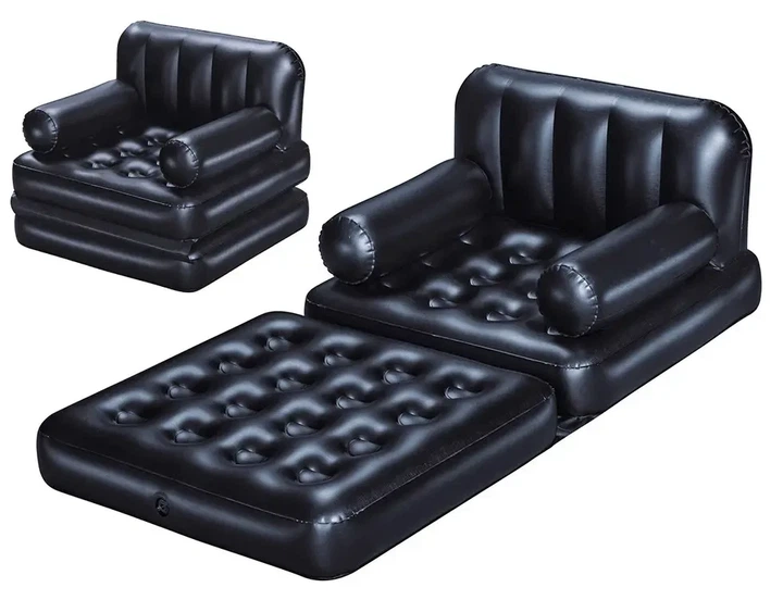 Односпальное надувное кресло-трансформер 5 в 1 191 x 97 x 64 см Bestway 75114 Черный - изображение 4