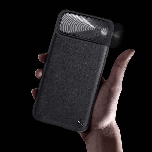 Etui Nillkin CamShield Leather S Case do Apple iPhone 14 Black (6902048249653) - obraz 6
