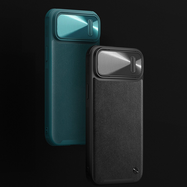 Панель Nillkin CamShield Leather S Case для Apple iPhone 14 Pro Max Green (6902048249769) - зображення 8