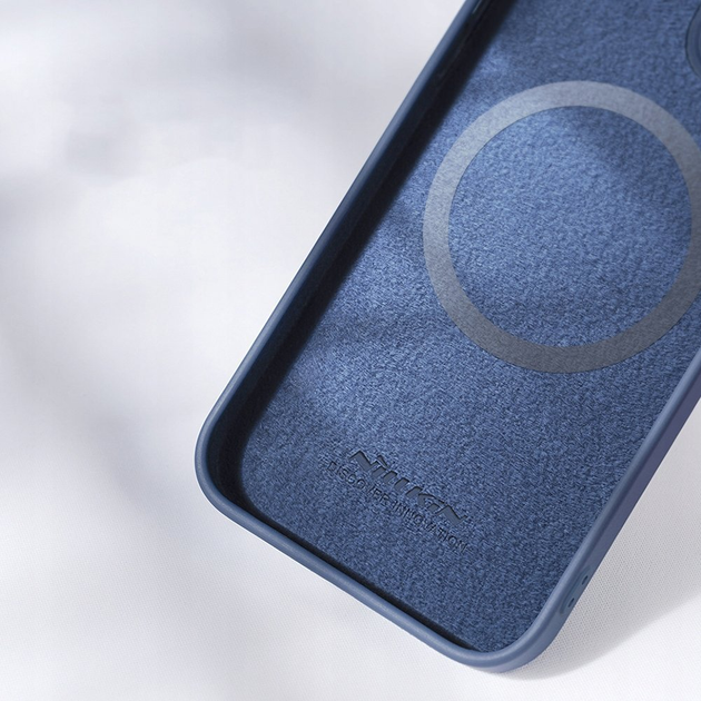 Etui Nillkin CamShield Magnetic Silicone Case do Apple iPhone 14 Pro Max MagSafe Blue (6902048249509) - obraz 6
