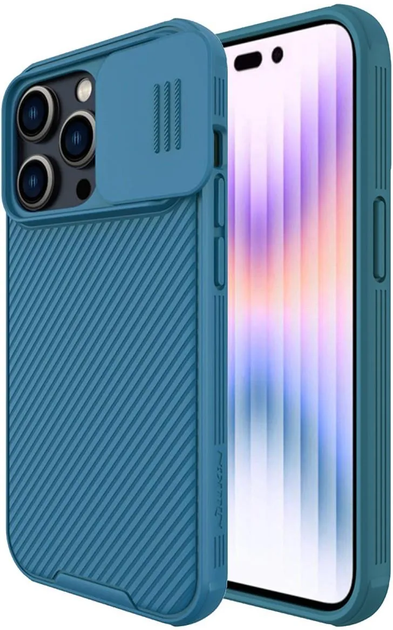 Etui Nillkin CamShield Pro Case do Apple iPhone 14 Pro Blue (6902048248335) - obraz 5