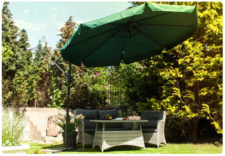 Parasol ogrodowy Plonos 350 cm Zielony (4232) - obraz 3