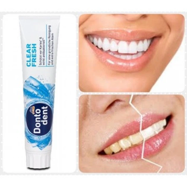 Зубна паста захист від карієсу Dontodent Clear fresh, 125 мл - изображение 5