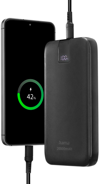 Powerbank Hama PD 20 20000 mAh 20W Anthracite (4047443514813) - obraz 4