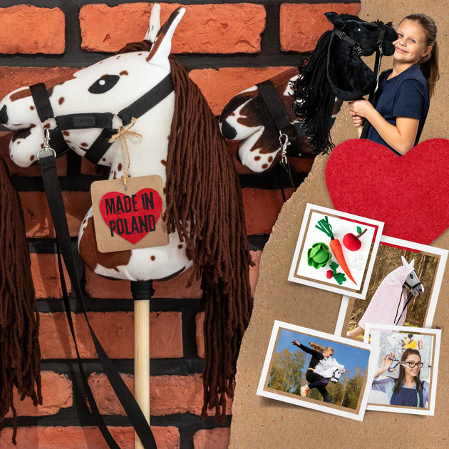 Кінь на палиці Hobby Horse Skippi З вуздечкою і віжками A5 Гнідий (5906361450643) - зображення 3