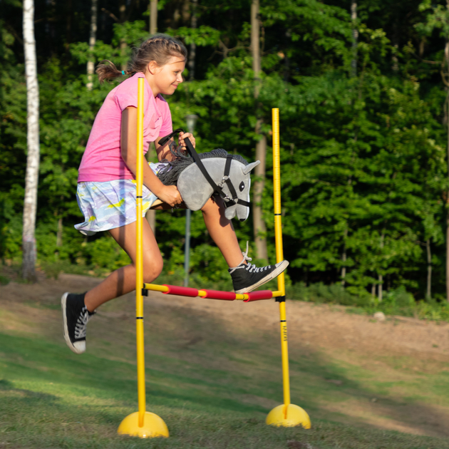 Koń na kiju Hobby Horse Skippi z kantarem i wodzami Szary (5906361450667) - obraz 4